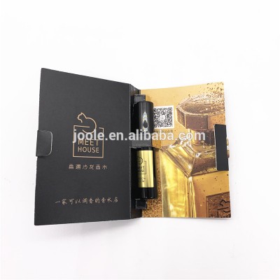 Perfume cosmetics sample packaging folding card customized printing