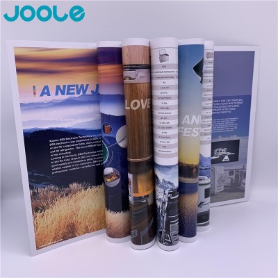 A4 A3 B5 size Leaflet brochure lookbook print hiqh quality glossy paper matte lamination gold stamping texture